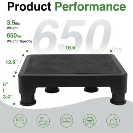 Cool-Angle Adjustable Step Stool for High Beds & SUV - Non-Slip Mobility Platform for Se...
