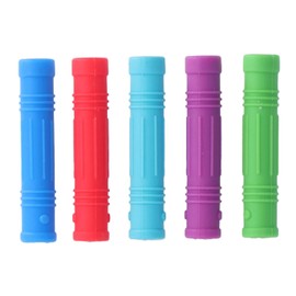 Mordedor para bebé de Agarre Suave, Soporte para Lápiz de Entrenamiento de Fuerza, Palo de Dentición, Silicona Segura, Apto para Lavavajillas, 5 uds.