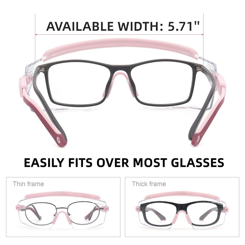 UKNOW Safety Goggles Over Glasses, Anti Fog Safety Glasses with