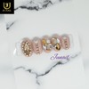 Golden Shadow Handmade Nail Tips - Short Round / 골든쉐도우