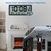 WallarGe Atomic Clock with Indoor Outdoor Temperature - Easy to