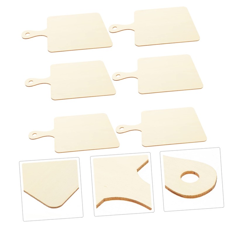 ABOOFAN 6Pcs Miniature Wooden Cutting Boards for DIY Crafts for