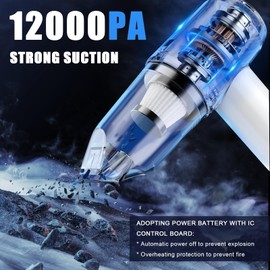 Desk Vacuum, Mini Desk Vacuum Cleaner for Keyboard , Rechargeable Cordless Compressed Air Duster for Keyboard Vacuum, Computers Electric Air Duster, Handheld Car Vacuum Cleaner for Shop Offices Car