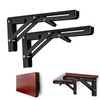 Folding Shelf Brackets 10 Inch Heavy Duty, 2 Pcs Shelf
