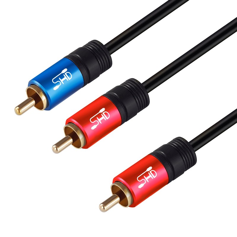 SHD RCA to 2RCA Subwoofer Cable Audio Cable 2RCA to