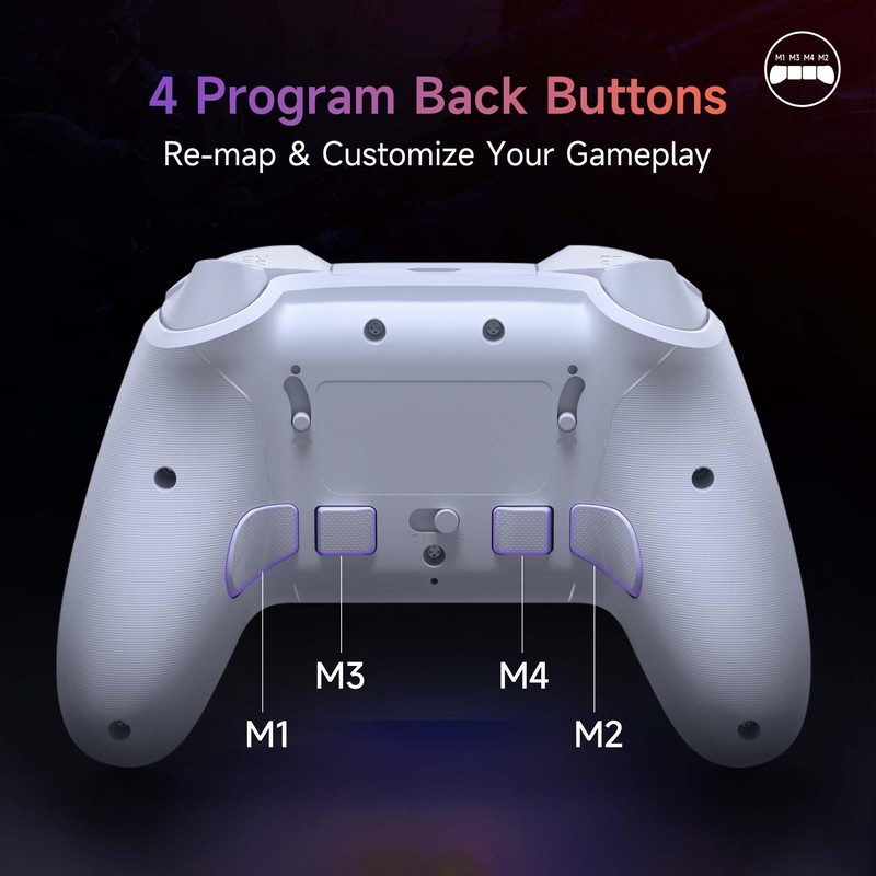 EasySMX X20 Wireless Gaming Controller with RGB Backlit, 2-Stage Hall