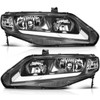 LSAILON Headlight Assembly Replacement Fit 2006-2011 for Honda Civic Driver