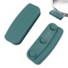 2Pcs Silicone Pot Handle Covers with Buttons, Heat Resistant Cast