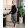 Litherday Men's Pyjamas Sets Long Sleeve Cotton Plaid Nightwear Classic