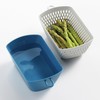 Akebono Sangyo MZ-3534 Colander Ball Chilitori Colander Bowl, Kaku, White,