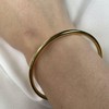 jewellerybox Gold Plated Hollow Sterling Silver Maiden Torque Bangle
