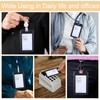 HJZHII 2PCS ID Badge Holder, Sliding Card Protector Pouch Double-Sided