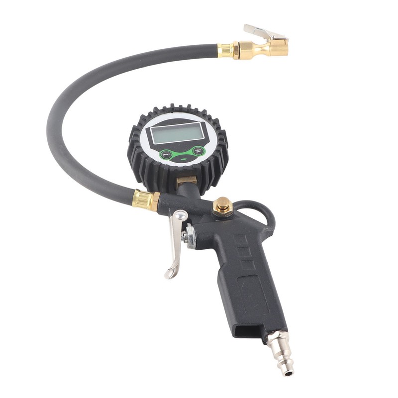 LCD Tire Inflator with Digital Pressure Gauge 1/4in NPT Quick
