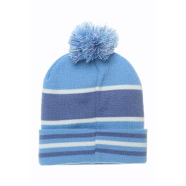 BlueY Boys and Girls Chloe Design Pom Pom Knitted Hat Winter Hat Gift for Kids, blue