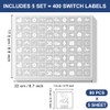 GOMAKERER Pack of 400 Car Switch Panel Stickers, White Car