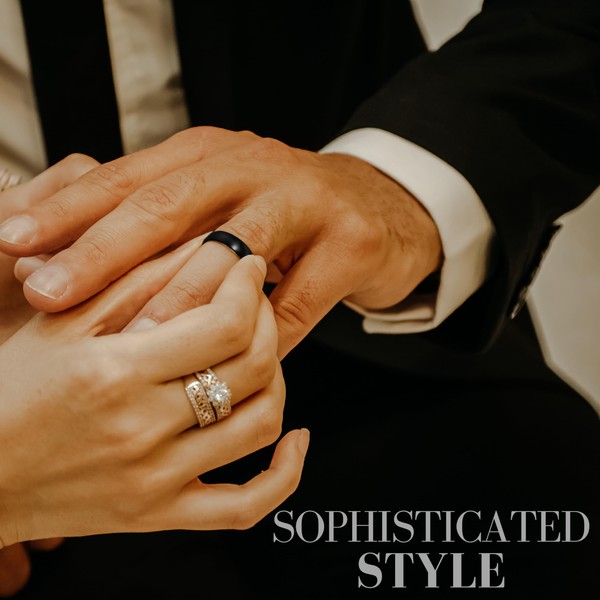 Willis Judd Mens Black Tungsten Ring In Gift Box 8mm