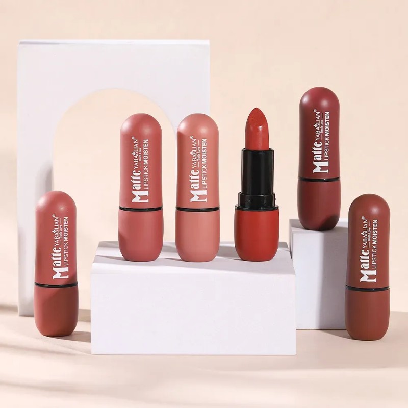 Labiales Mate 6pcs Waterproof Larga Duración Velvet Verde Oscuro