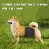 Teamoy Belly Belt for Dogs, 3-Piece Set, Mesh Lining, Waterproof