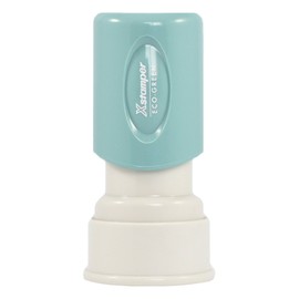 11421 Xstamper Star Pre Inked Rubber Stamp, 5/8" Diameter Impression Size, Light Blue