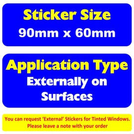 1 x Sign CCTV Doorbell Camera Sticker Recording in Operation 24hr Security Warning Vinyl Door Bell Video 90x60mm Portrait MG1 External