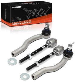 A-Premium Set of 4, Front Inner Outer Tie Rod End Kit, Compatible with Honda Pilot 2009-2015