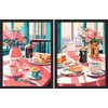 SIGNWIN Framed Set Coffee and Pastry Print Wall Art, Set