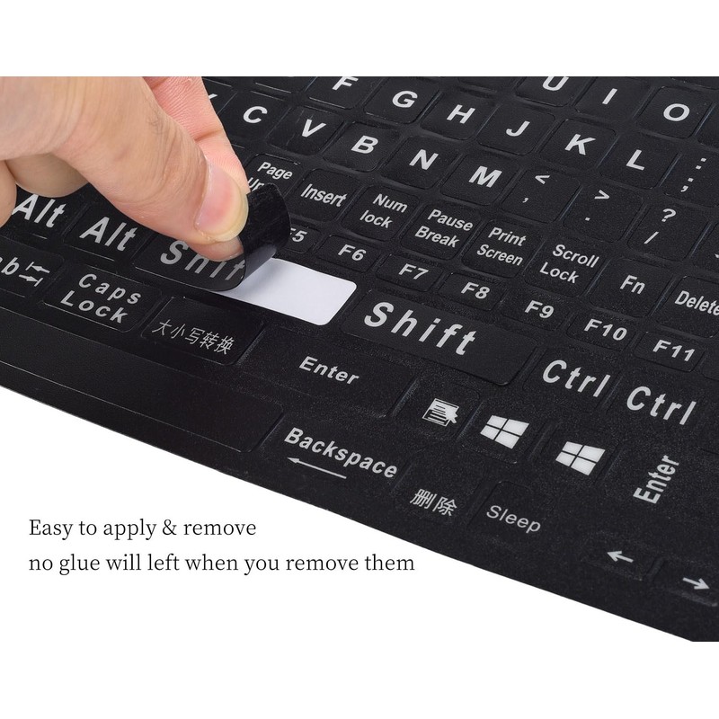 English Keyboard Stickers, Universal Large Letters Computer Laptop Replacement Keyboard
