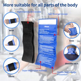 Gel Ice Cold Packs - (2-Piece Set) Soft Reusable Cold/Hot Compress, Provides Alleviate Joint and Muscle Pain. Flexible Therapy from Injuries - Shoulder, Back, Knee, Neck, Ankle & More.