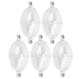 Pack of 5pcs Plastic Fishing Bubble Floats, Sea Coarse Surface Controller Oval Fishing Float Ball Rigs Fishing Tool(transparent white)