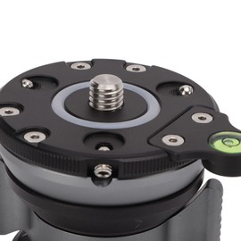 Tripod Leveling Base with Offset Bubble Level for for and Other DSLR Cameras with 1/4 3/8 Thread, 22 Lbs Load Capacity