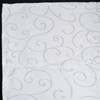 WedDecor 1pc Round Damask Tablecloth with an Overlay Branch Swirl