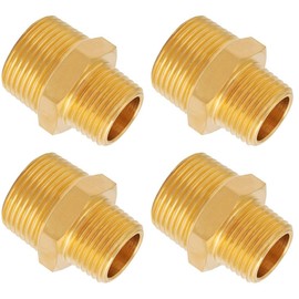 YRAKOZIN Brass Reducing Nipples - 1 Inch x 3/4 Inch Male Thread / External Thread Diameter 33 mm x Male Thread Diameter 26.5 mm, Suitable for Drinking Water, Sanitary Connectors, Accessories for Water
