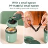 2Pcs Thermal Insulated Food Jar with Foldable Spoon Leak Proof