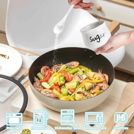 Ceramic Sugar Bowl with Lid and Spoon,Porcelain Sugar Jar Sugar Dispenser,White Sugar Container for Coffee Bar Home and Kitchen Decor 7 Ounces