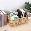 OGANAZI Natural Water Hyacinth Baskets with Handles, Woven Wicker Storage