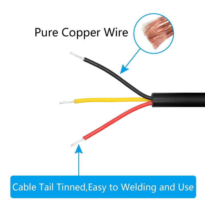 4-Pack 3.5mm Male Plug to Bare Wire Open End,1m/3.3ft TRS