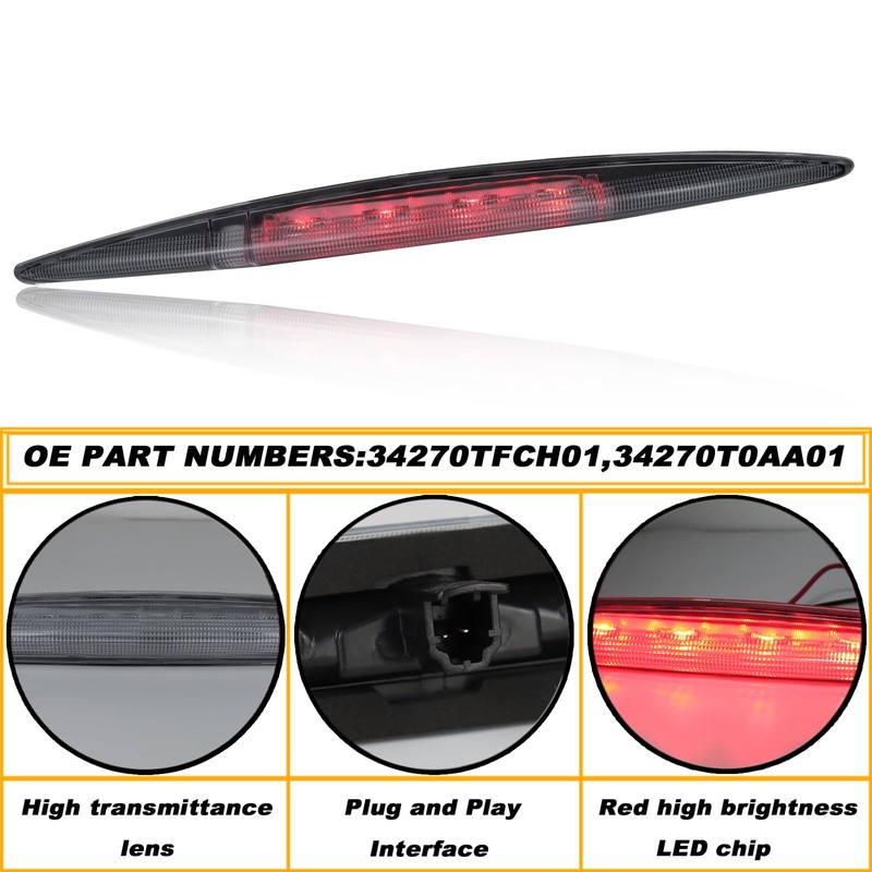 KEEGTBOX High Mount Stop Light LED Third Brake Light Assemblies