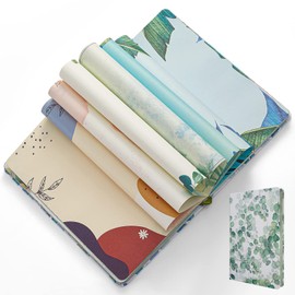 VINEBURY Colorful Blank Hardcover Notebook, Journal for women, Green Leaves Cute Journals for writing notebooks Personal Diary, 256 Pages, Large (8.26" x 5.7"), Unlined/Unruled