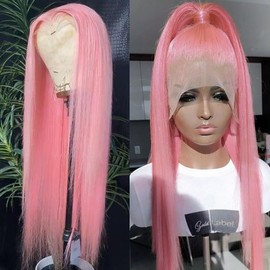Savanna Hair Wig Glueless Pink Lace Frontal Wigs for Women Synthetic Heat Resistant Pre Plucked