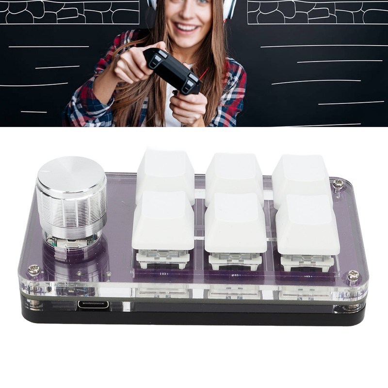 Shortcut One Handed Mechanical Keyboard Multifunction Mini 6 Key Gaming