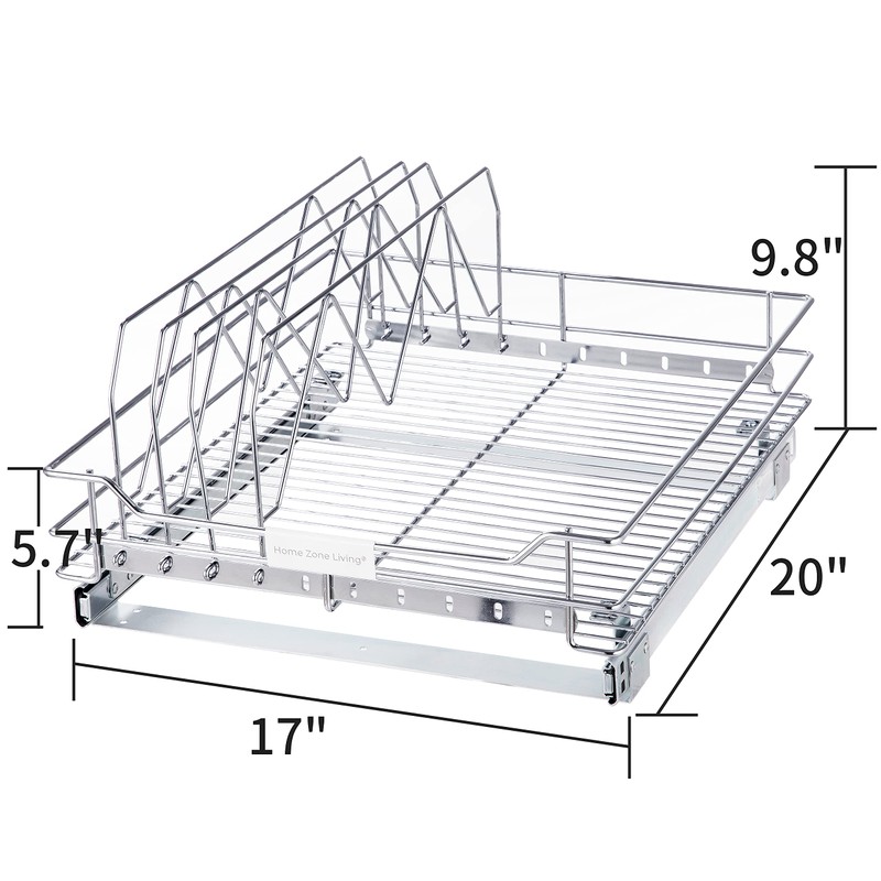 Home Zone Living Pull Out Kitchen Cabinet Organizer with One
