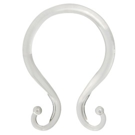 Kenney KN61211 Rust-Proof Smooth Plastic Shower Curtain Rings with Double Hanging Hooks for Shower Curtain and Standard Shower Curtain Rod, Bathroom Use, Easy to Install, Set of 12, Clear