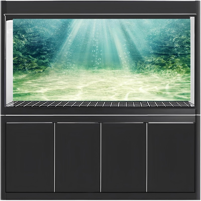 MIRRORANG 180 x 46 cm Aquarium Background Water Plant Bubble