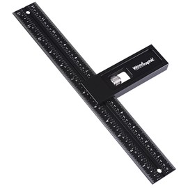 Woodraphic 12 Inch Right Square – CNC Aluminum Layout and Measuring Square for Accurate Marking, Framing, Cabinetry, and Woodworking Projects – 90° Angle Tool