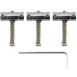 Musiclily Pro 21mm Barrel Steel Telecaster Saddles for Fender Squier Tele Style Electric Guitar, Chrome (Set of 3)