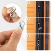 12pcs Zipper Lock Clips, Double Opening Zipper Lock Replacement Pulls