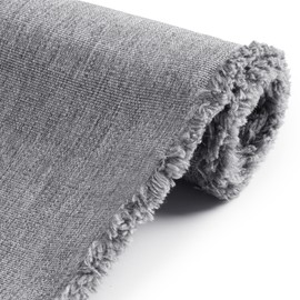 Foreate 600D Waterproof Canvas Fabric by The Yard 58” W Upholstery Cordura Material Indoor Outdoor Polyester Fabric for Chairs Patio Cushion Furniture Cover DIY Sewing, 1 Yard Light Grey