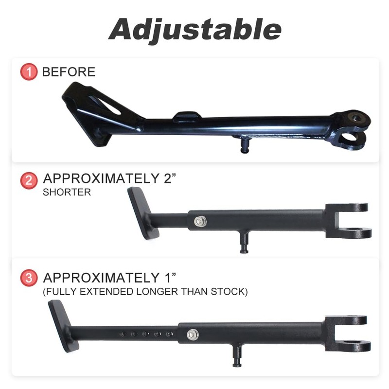 Xitomer 0-3'' Motorcycle Adjustable Side stand fit for Africa Twin