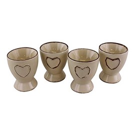 Set of 4 Heart Range Ceramic Egg Cups