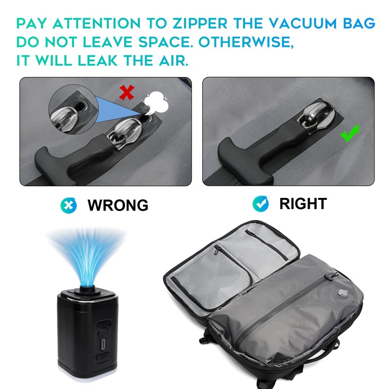 BANGE Air Vacuum Backpack with Pump,Seal Air Packing Vacuum System